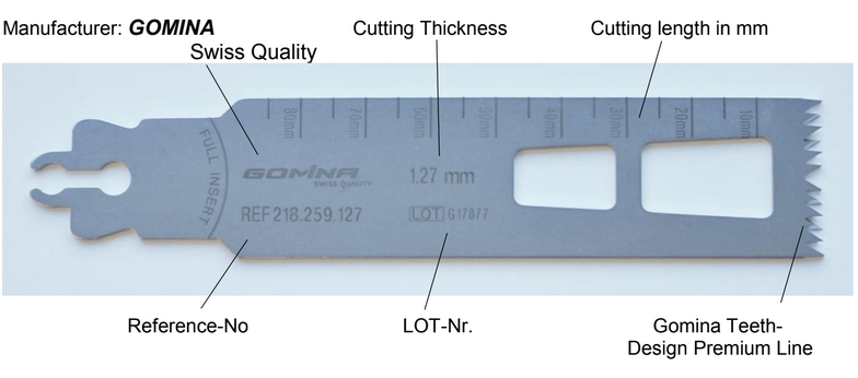 Saw Blade fits to Stryker, System EHD, 2000 / 4 / 5 / 6 / 7